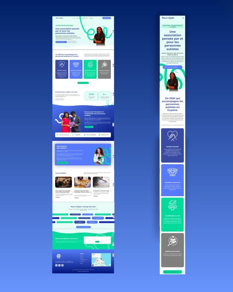 Neuro-Atypik- realisation site internet en guyane